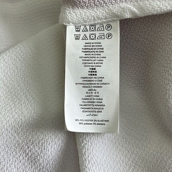 Michael Kors Micheal Sheer White Flutter V Neck Blouse Feminine - Picture 6 of 6